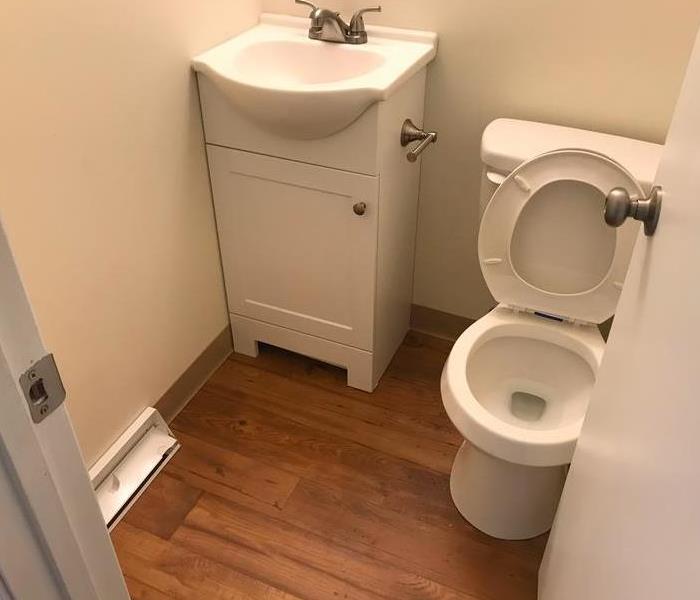 Newly remodeled bathroom after kitchen fire